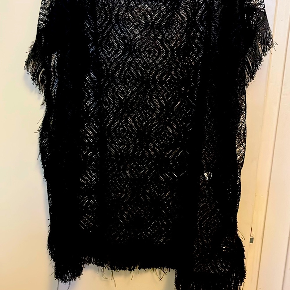 Pretty mesh black bathing suit cover-up
